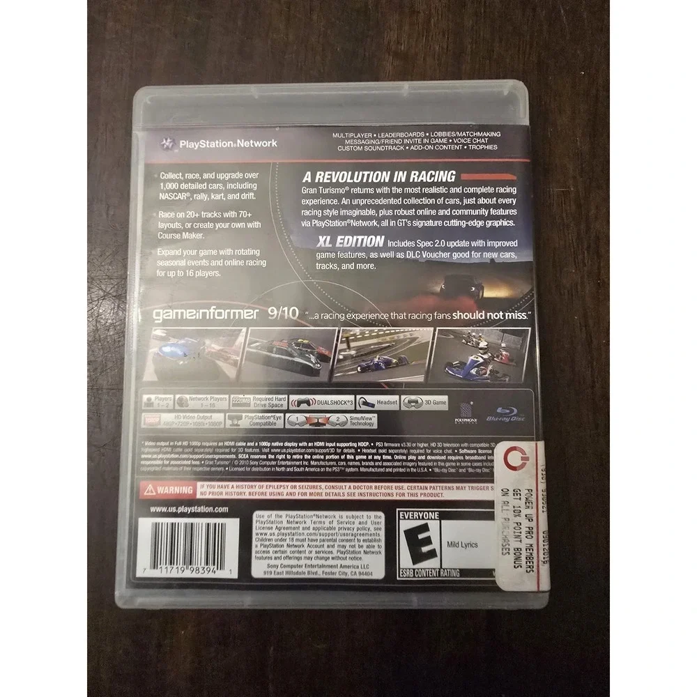 Gran Turismo 5 -- XL Edition PlayStation 3 PS3‎ Open Box Racing E